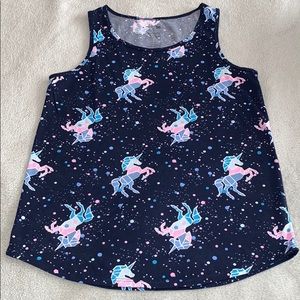 NWOT SO Girls Blue Unicorn Tank